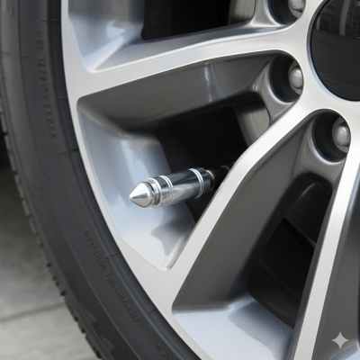 Tapon De Valvula Cromado 2.5Cm 4Pcs