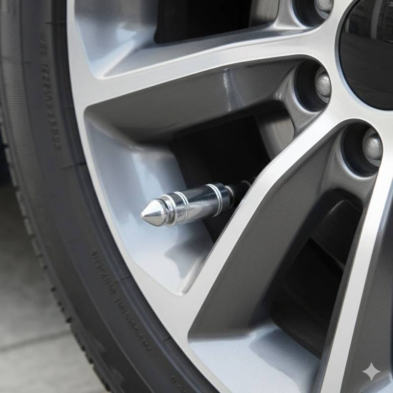 Tapon De Valvula Cromado 2.5Cm 4Pcs